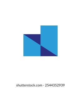 Vector de logotipo plano 3D de sombra simple abstracta de letra n 