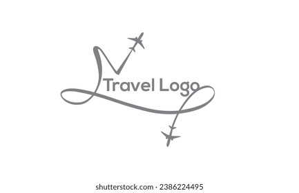 Letter N with Airplane Logo Design. Suitable for Tour and Travel, Start up, Logistic, Business Logo Template