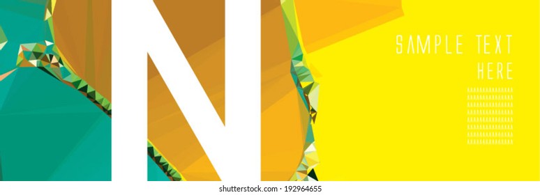 Letter N. Alphabet illustration.