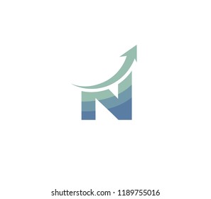 Letter N With Arrow