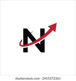 Letter N with arrow logo	