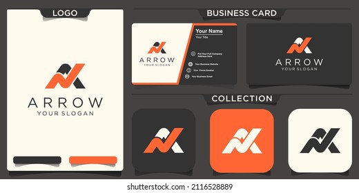 Letter N A Arrow Logo Template Illustration Design.