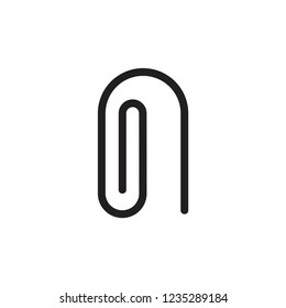 letter n attach line logo vector
