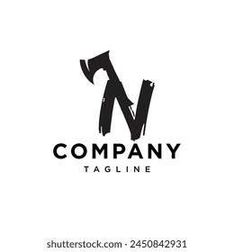 Letter N Axe Logo icon vector template.eps