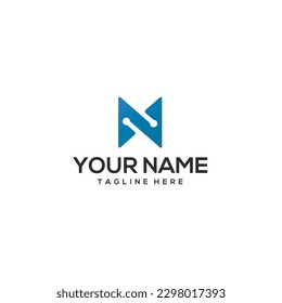 Letter N based modern and minimalist logo design.