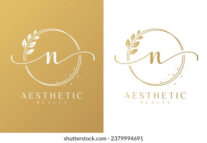 Letter N Beauty Monogram Logo