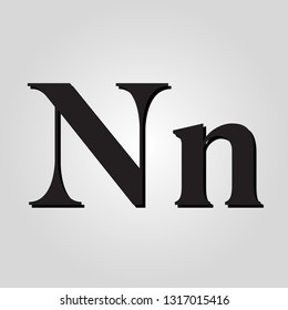 letter N black