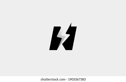  Letter N Bolt Logo Vector Design Icon Illustration