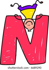 letter N boy