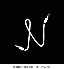 Letter N Cable Jack Logo Design Vector Icon Graphic Symbol Illustration