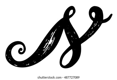 Letter N. Calligraphy alphabet typeset lettering. Hand drawn alphabet. Capital and lower-case letters. Copy-book hand font. Hand drawn sketch of ABC letters in old fashion vintage style. 