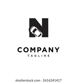 Letter N Car Logo Icon Vector
