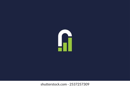 Letter n with chart logo icon design vector design template inspiration
