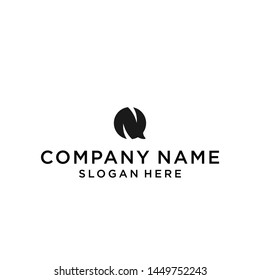 letter n chat logo design vector illustration template
