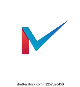 Letter N Check Logo Vector