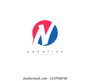 Letter N Circle Business Corporate Design Logo