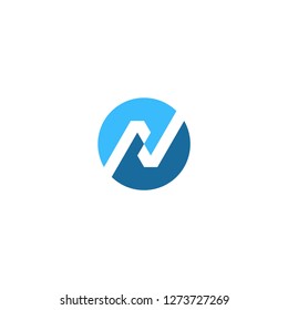 letter N circle logo modern abstract vector icon download