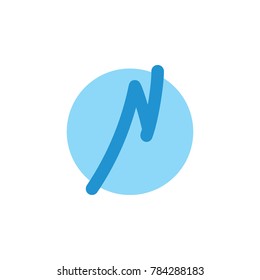 letter n in circle logo vector