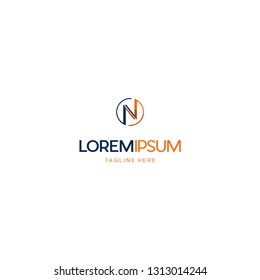 Letter N Circle Modern Abstract Creative Business Monogram Logo