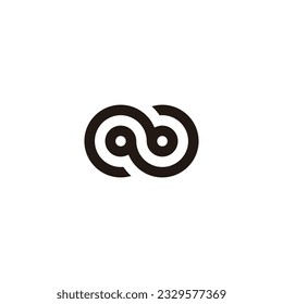 Letter N circle, rounded geometric symbol simple logo vector