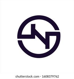 Letter N Circle Simple Vector Art Stock Vector (Royalty Free ...