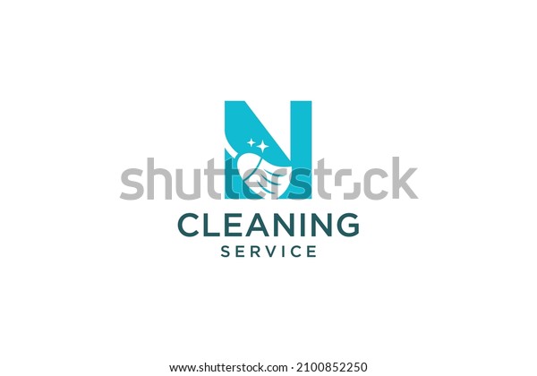 Letter N for cleaning clean service
Maintenance for car detailing, homes logo icon
vector.