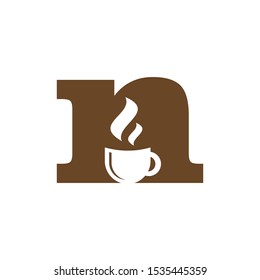 Letter N Coffee Shop and Cafe Restaurant Logo Vector Design