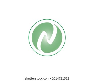 a letter  N color icon vector logotype template