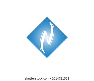 a letter  N color icon vector logotype template