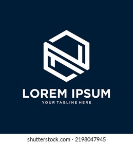 Letter N Company Logo Design Vector
