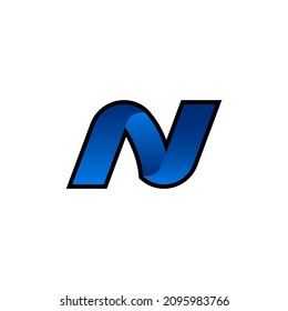letter n concept logo vector