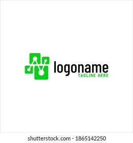 LETTER N CONNECT TECH LOGO DESIGN