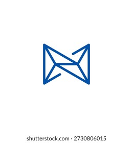 Design de logotipo conectado à letra N 