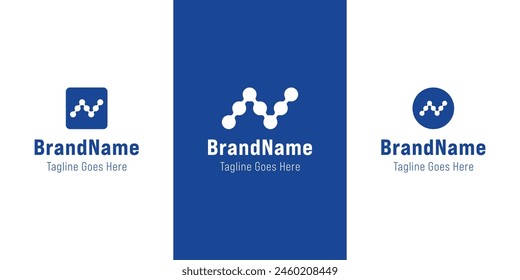 Letter N Connecting Dot Logo, suitable for any business with N initial