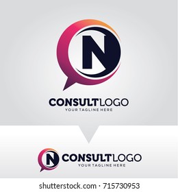 Letter N Consulting Logo Template Design Vector, Emblem, Design Concept, Creative Symbol, Icon