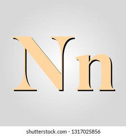 letter N cream