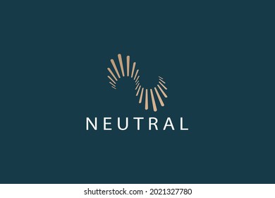 Letter N creative 3d simple and line art modern technological business logo