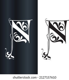 Buchstabe N Design für kreatives Vektorgrafik-Logo