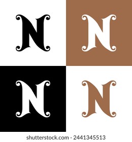 letter N creative logo design 