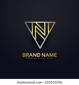 letter N creative logo design template