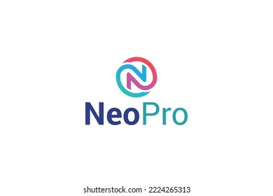 Letter N creative technological modern attractive logo