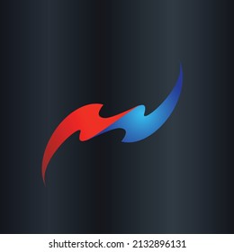 Letter N Creative Unique Modern Vector Logo Design