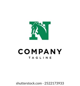 Letter N Crocodile logo icon vector