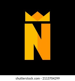 Letter N Crown Logo Design Template Inspiration, Vector Illustration.