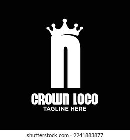 Letter N Crown Logo Design Template Inspiration, Vector Illustration.