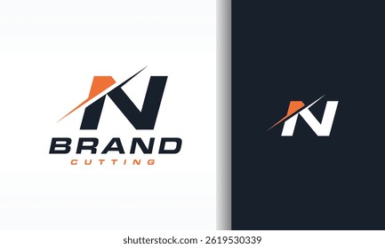 the letter N cutting logo
