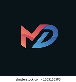 Diseño del logotipo de letra n y d