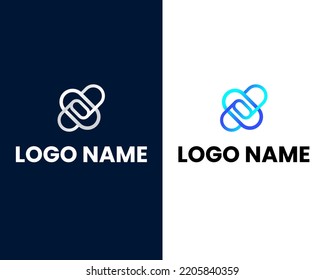 Design-Vorlage für Buchstaben n und d mit modernem Logo