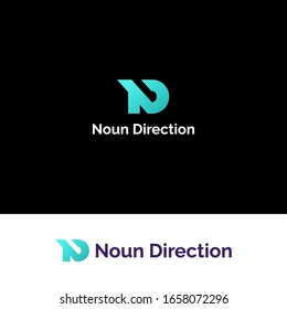 Letter N and D monogram logo design template - simple and modern logo. 
