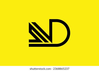 Letter N D S trendy vector logo design